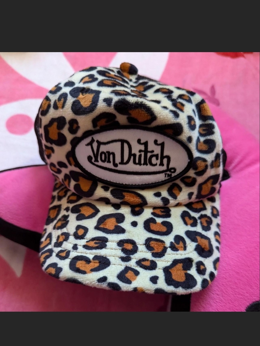 Von Dutch Leopard Print Cap - Brown/Black
